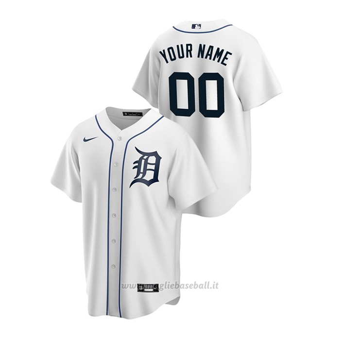 Maglia Baseball Uomo Detroit Tigers Personalizzate Replica Primera Bianco